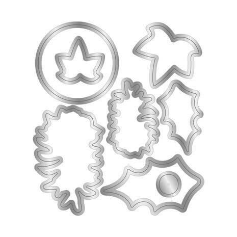 Crafter's Companion Festive Foliage 3D Embossing Folder & Die (CC-3DEF9-MD-FEFO) Crafter's Companion Festive Foliage 3D Embossing Folder & Die (CC-3DEF9-MD-FEFO)