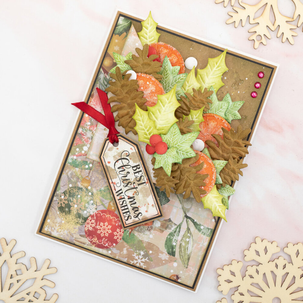 Crafter's Companion Festive Foliage 3D Embossing Folder & Die (CC-3DEF9-MD-FEFO) Crafter's Companion Festive Foliage 3D Embossing Folder & Die (CC-3DEF9-MD-FEFO)