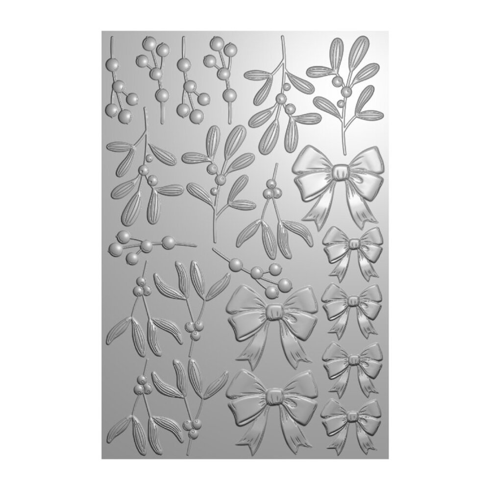 Crafter's Companion Mistletoe & Bows 3D Embossing Folder & Die (CC-3DEF9-MD-MIBO)