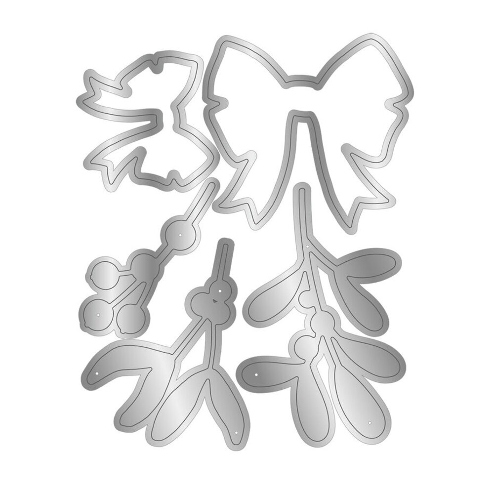 Crafter's Companion Mistletoe & Bows 3D Embossing Folder & Die (CC-3DEF9-MD-MIBO)