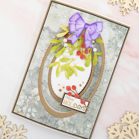 Crafter's Companion Mistletoe & Bows 3D Embossing Folder & Die (CC-3DEF9-MD-MIBO)