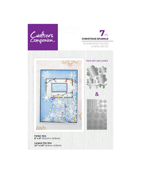 Crafter's Companion Christmas Sparkle 3D Embossing Folder & Die (CC-3DEF9-MD-CHSP) Crafter's Companion Christmas Sparkle 3D Embossing Folder & Die (CC-3DEF9-MD-CHSP)
