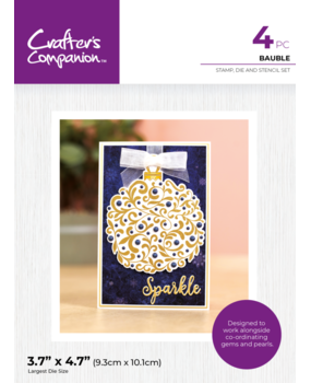 Crafter's Companion Bauble Stamp, Die & Stencil (CC-STD-STEN-BAUB) Crafter's Companion Bauble Stamp, Die & Stencil (CC-STD-STEN-BAUB)