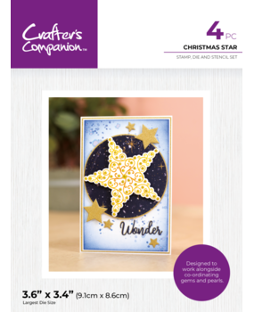 Crafter's Companion Christmas Star Stamp, Die & Stencil (CC-STD-STEN-CHST) Crafter's Companion Christmas Star Stamp, Die & Stencil (CC-STD-STEN-CHST)