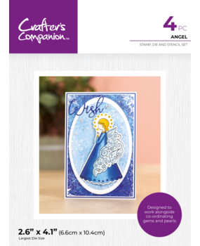 Crafter's Companion Angel Stamp, Die & Stencil (CC-STD-STEN-ANG) Crafter's Companion Angel Stamp, Die & Stencil (CC-STD-STEN-ANG)