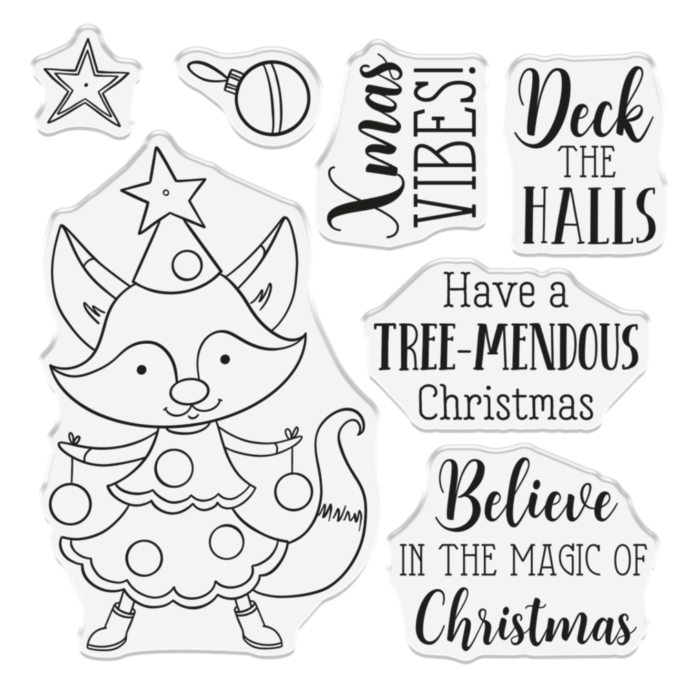 Crafter's Companion Tree-mendous Fox Clear Stamps (CC-STP-TRFO)