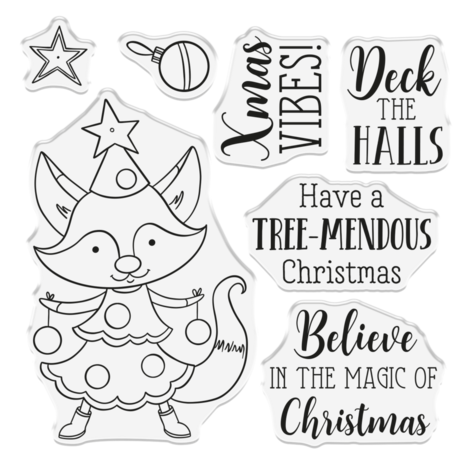 Crafter's Companion Tree-mendous Fox Clear Stamps (CC-STP-TRFO)