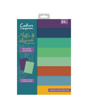 Crafter's Companion Myths & Legends A4 Luxury Linen Card Pack (ML-LINEN-A4)