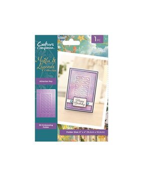 Crafter's Companion Myths & Legends 3D Embossing Folder Athenian Key (ML-3D-EF4-ATKE) Crafter's Companion Myths & Legends 3D Embossing Folder Athenian Key (ML-3D-EF4-ATKE)