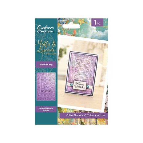 Crafter's Companion Myths & Legends 3D Embossing Folder Athenian Key (ML-3D-EF4-ATKE) Crafter's Companion Myths & Legends 3D Embossing Folder Athenian Key (ML-3D-EF4-ATKE)