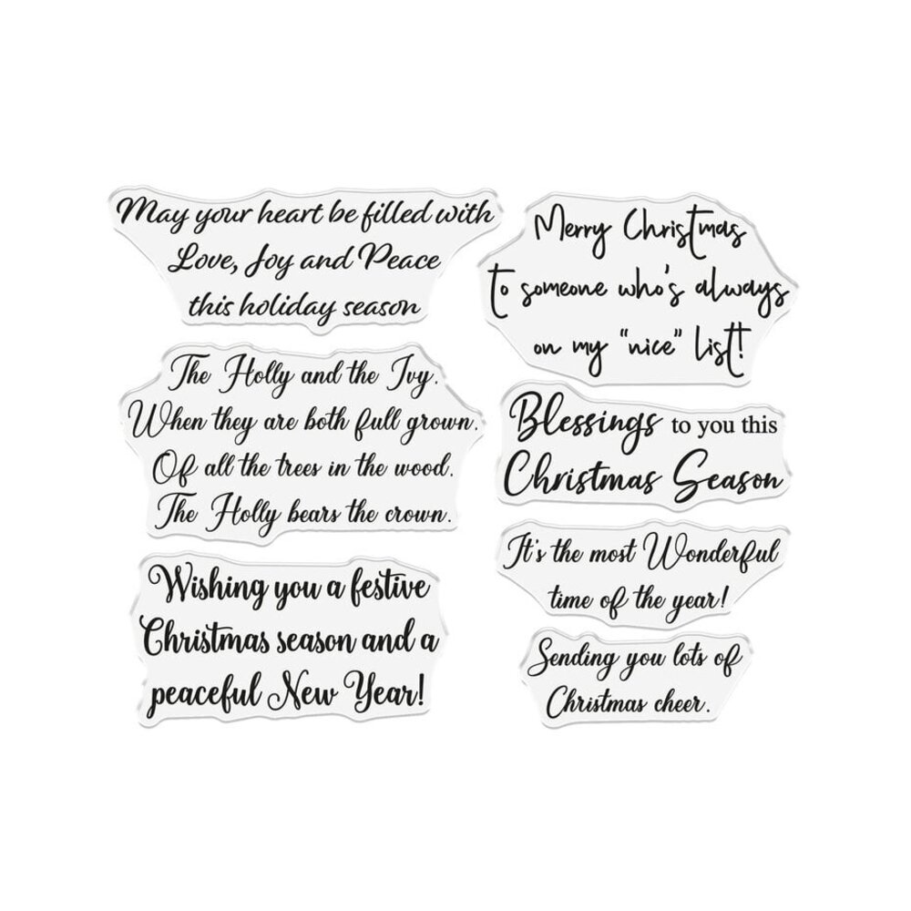 Crafter's Companion Holly & Ivy Clear Stamp Christmas Sentiments (NG-HAI-STP-CHSE) Crafter's Companion Holly & Ivy Clear Stamp Christmas Sentiments (NG-HAI-STP-CHSE)