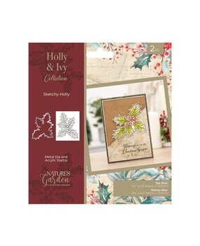 Crafter's Companion Holly & Ivy Stamp & Die Sketchy Holly (NG-HAI-STD-SKHO) Crafter's Companion Holly & Ivy Stamp & Die Sketchy Holly (NG-HAI-STD-SKHO)