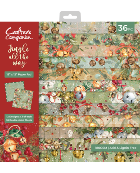 Crafter's Companion Jingle All The Way 12x12 Inch Paper Pad (JATW-PAD12) Crafter's Companion Jingle All The Way 12x12 Inch Paper Pad (JATW-PAD12)
