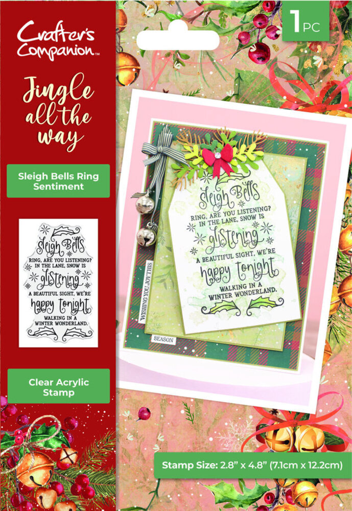Crafter's Companion Jingle All The Way Clear Stamp Sleigh Bells Ring Sentiment (JATW-CA-ST-SLEI) Crafter's Companion Jingle All The Way Clear Stamp Sleigh Bells Ring Sentiment (JATW-CA-ST-SLEI)