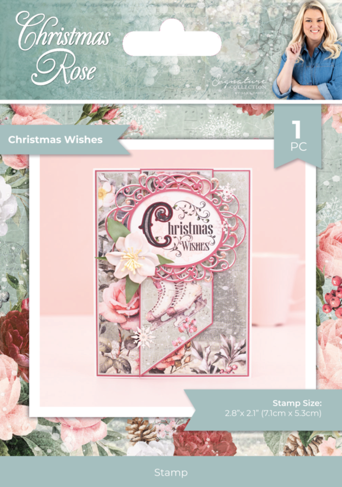 Crafter's Companion Christmas Rose Clear Stamp Christmas Wishes (S-CR-CA-ST-CHWI) Crafter's Companion Christmas Rose Clear Stamp Christmas Wishes (S-CR-CA-ST-CHWI)