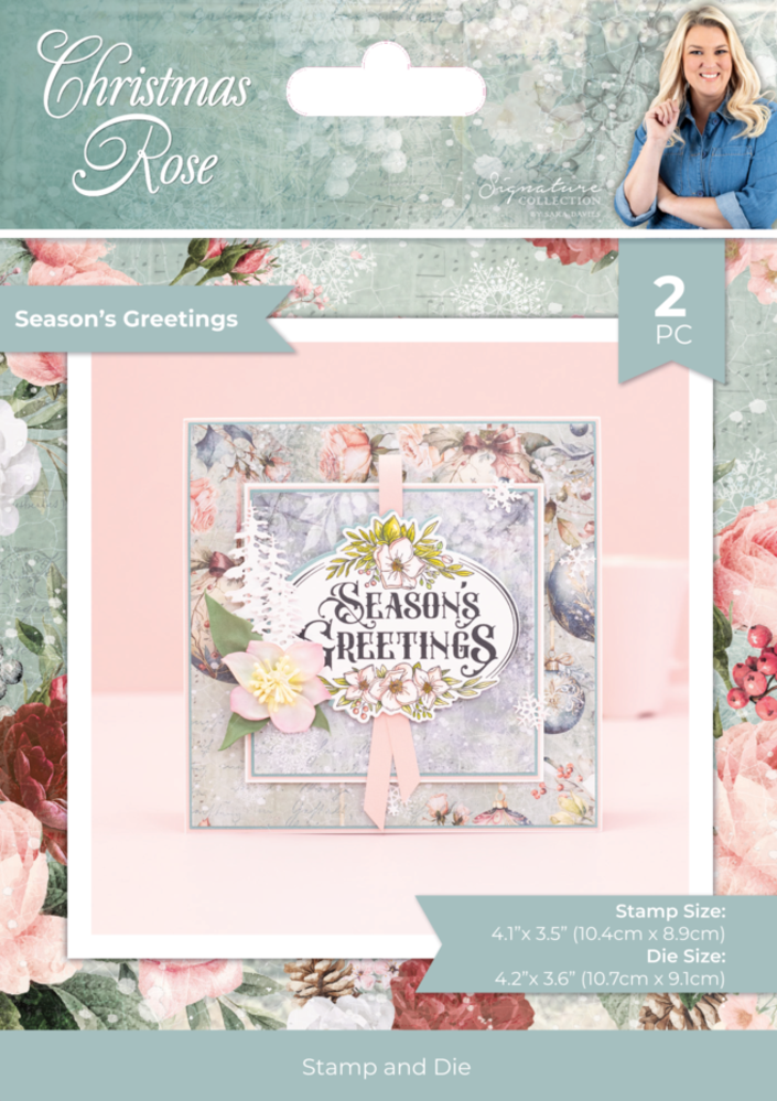 Crafter's Companion Christmas Rose Stamp & Die Seasons Greetings (S-CR-STD-SEGR) Crafter's Companion Christmas Rose Stamp & Die Seasons Greetings (S-CR-STD-SEGR)