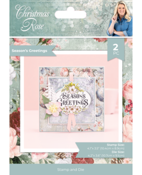 Crafter's Companion Christmas Rose Stamp & Die Seasons Greetings (S-CR-STD-SEGR) Crafter's Companion Christmas Rose Stamp & Die Seasons Greetings (S-CR-STD-SEGR)