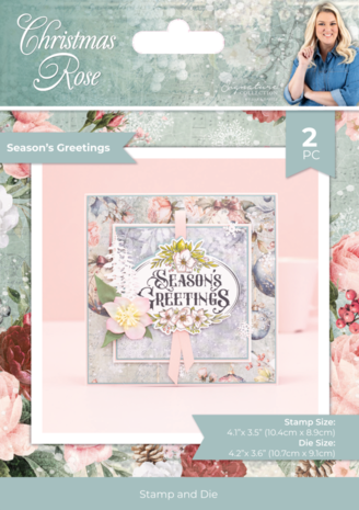 Crafter's Companion Christmas Rose Stamp & Die Seasons Greetings (S-CR-STD-SEGR) Crafter's Companion Christmas Rose Stamp & Die Seasons Greetings (S-CR-STD-SEGR)
