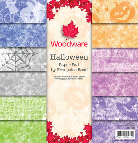 Woodware Halloween 8x8 Inch Paper Pad (FRPP008) Woodware Halloween 8x8 Inch Paper Pad (FRPP008)
