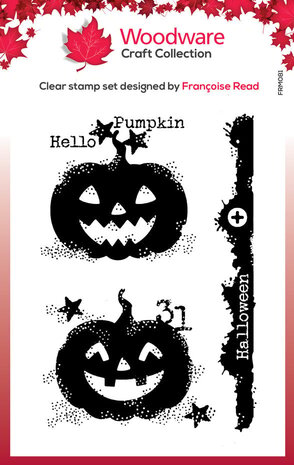 Woodware Carved Pumpkins Clear Stamps (FRM081)