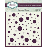 Creative Expressions Stars And Moons 6x6 Inch Stencil (CEST167)
