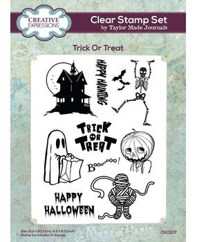 Creative Expressions Taylor Made Journals A5 Clear Stamp Trick Or Treat (CEC1107) Creative Expressions Taylor Made Journals A5 Clear Stamp Trick Or Treat (CEC1107)