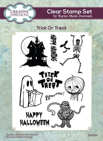 Creative Expressions Taylor Made Journals A5 Clear Stamp Trick Or Treat (CEC1107) Creative Expressions Taylor Made Journals A5 Clear Stamp Trick Or Treat (CEC1107)