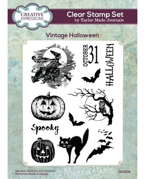 Creative Expressions Taylor Made Journals A5 Clear Stamp Vintage Halloween (CEC1108) Creative Expressions Taylor Made Journals A5 Clear Stamp Vintage Halloween (CEC1108)