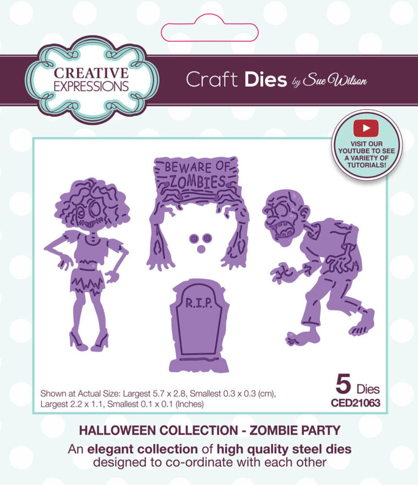 Creative Expressions Sue Wilson Craft Die Zombie Party (CED21063) Creative Expressions Sue Wilson Craft Die Zombie Party (CED21063)
