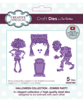 Creative Expressions Sue Wilson Craft Die Zombie Party (CED21063) Creative Expressions Sue Wilson Craft Die Zombie Party (CED21063)
