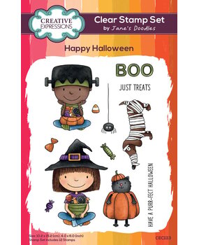 Creative Expressions Jane's Doodles Clear Stamp Set Happy Halloween (CEC1113) Creative Expressions Jane's Doodles Clear Stamp Set Happy Halloween (CEC1113)
