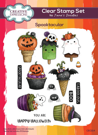 Creative Expressions Jane's Doodles Clear Stamp Set Spooktacular (CEC1114) Creative Expressions Jane's Doodles Clear Stamp Set Spooktacular (CEC1114)