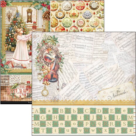 Ciao Bella Papercrafting The Nutcracker 12x12 Inch Patterns Pad (CBT080)