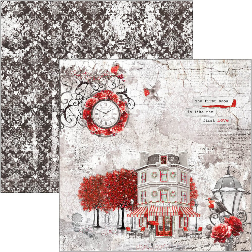 Ciao Bella Papercrafting Paris Je t'aime 12x12 Inch Paper Pad (CBPM081)