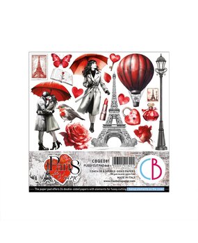 Ciao Bella Papercrafting Paris Je t'aime 6x6 Inch Paper Pad (CBQE081)