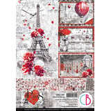 Ciao Bella Papercrafting Paris Je t'aime A4 Creative Pad (CBCL081)