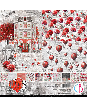 Ciao Bella Papercrafting Paris Je t'aime 12x12 Inch Patterns Pad (CBT081) Ciao Bella Papercrafting Paris Je t'aime 12x12 Inch Patterns Pad (CBT081)