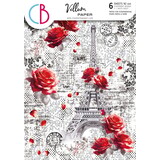 Ciao Bella Papercrafting Paris Je t'aime A4 Vellum Paper (CBV020)