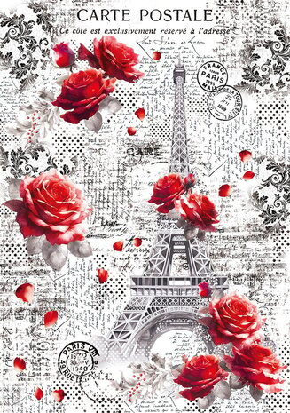 Ciao Bella Papercrafting Paris Je t'aime A4 Vellum Paper (CBV020)
