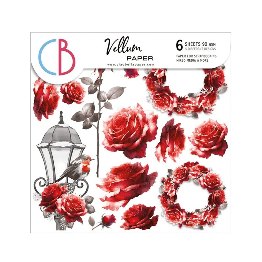 Ciao Bella Papercrafting Paris Je t'aime 6x6 Inch Vellum Paper (CBVQ020) Ciao Bella Papercrafting Paris Je t'aime 6x6 Inch Vellum Paper (CBVQ020)