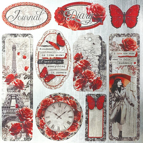 Ciao Bella Papercrafting Paris Je t'aime 6x6 Inch Deluxe Paper (CBDQ015) Ciao Bella Papercrafting Paris Je t'aime 6x6 Inch Deluxe Paper (CBDQ015)