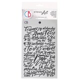 Ciao Bella Papercrafting Paris Je t'aime 5x8 Inch Masking Stencil Love Engraved (MS141)
