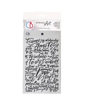 Ciao Bella Papercrafting Paris Je t'aime 5x8 Inch Masking Stencil Love Engraved (MS141) Ciao Bella Papercrafting Paris Je t'aime 5x8 Inch Masking Stencil Love Engraved (MS141)