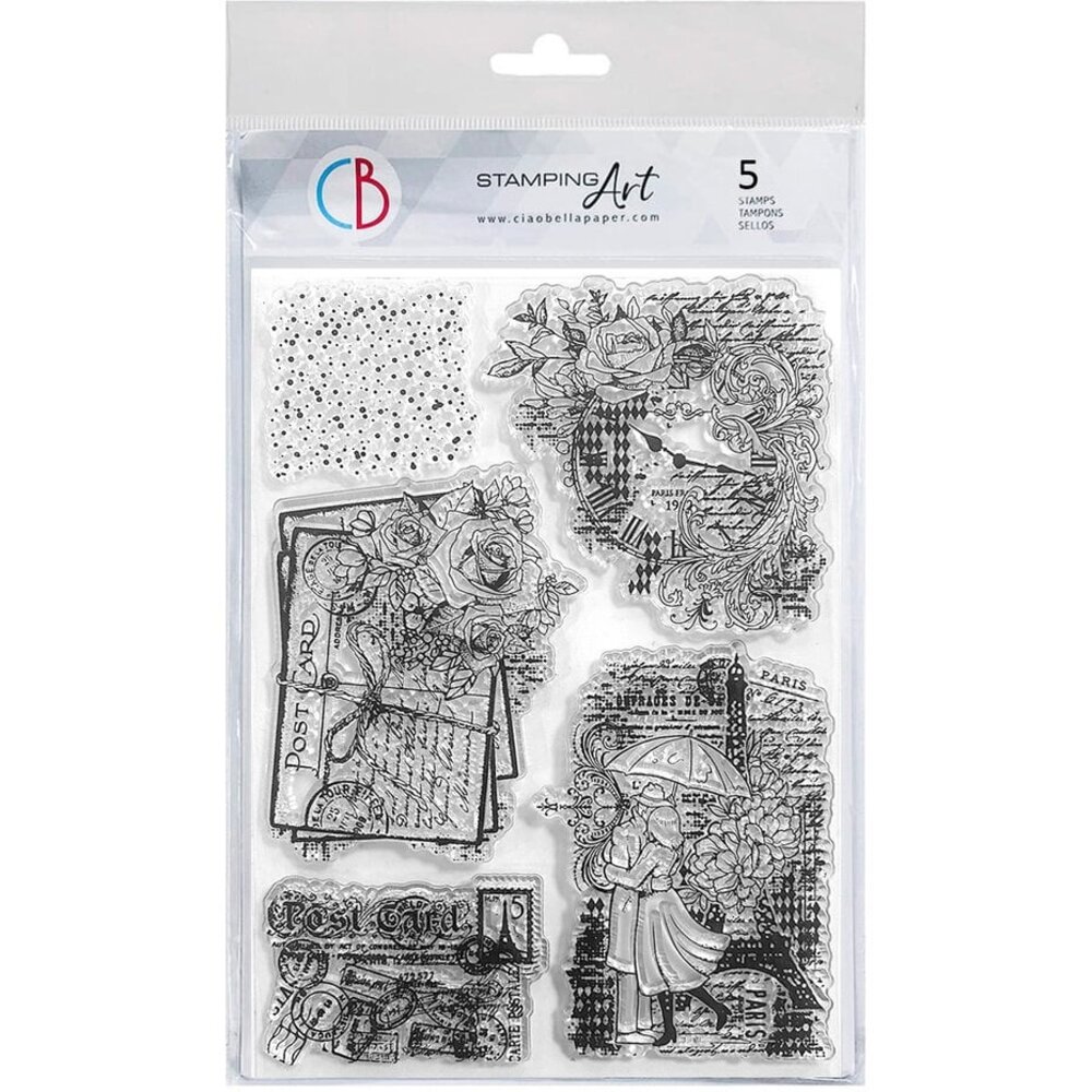 Ciao Bella Papercrafting Paris Je t'aime A5 Clear Stamps Winter Romance (PS8123)