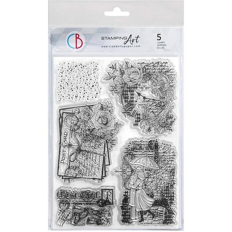 Ciao Bella Papercrafting Paris Je t'aime A5 Clear Stamps Winter Romance (PS8123)