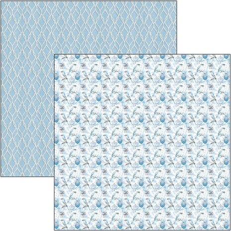 Ciao Bella Papercrafting Elegance of Blue 12x12 Inch Paper Pad (CBPM079)