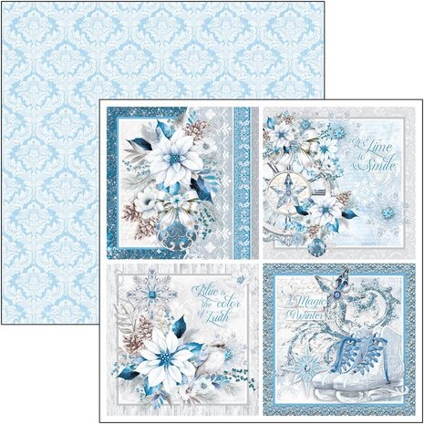 Ciao Bella Papercrafting Elegance of Blue 8x8 Inch Paper Pad (CBH079) Ciao Bella Papercrafting Elegance of Blue 8x8 Inch Paper Pad (CBH079)