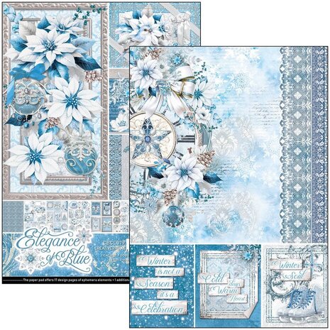 Ciao Bella Papercrafting Elegance of Blue A4 Creative Pad (CBCL079)