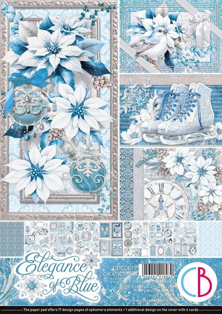 Ciao Bella Papercrafting Elegance of Blue A4 Creative Pad (CBCL079)