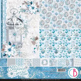 Ciao Bella Papercrafting Elegance of Blue 12x12 Inch Patterns Pad (CBT079)